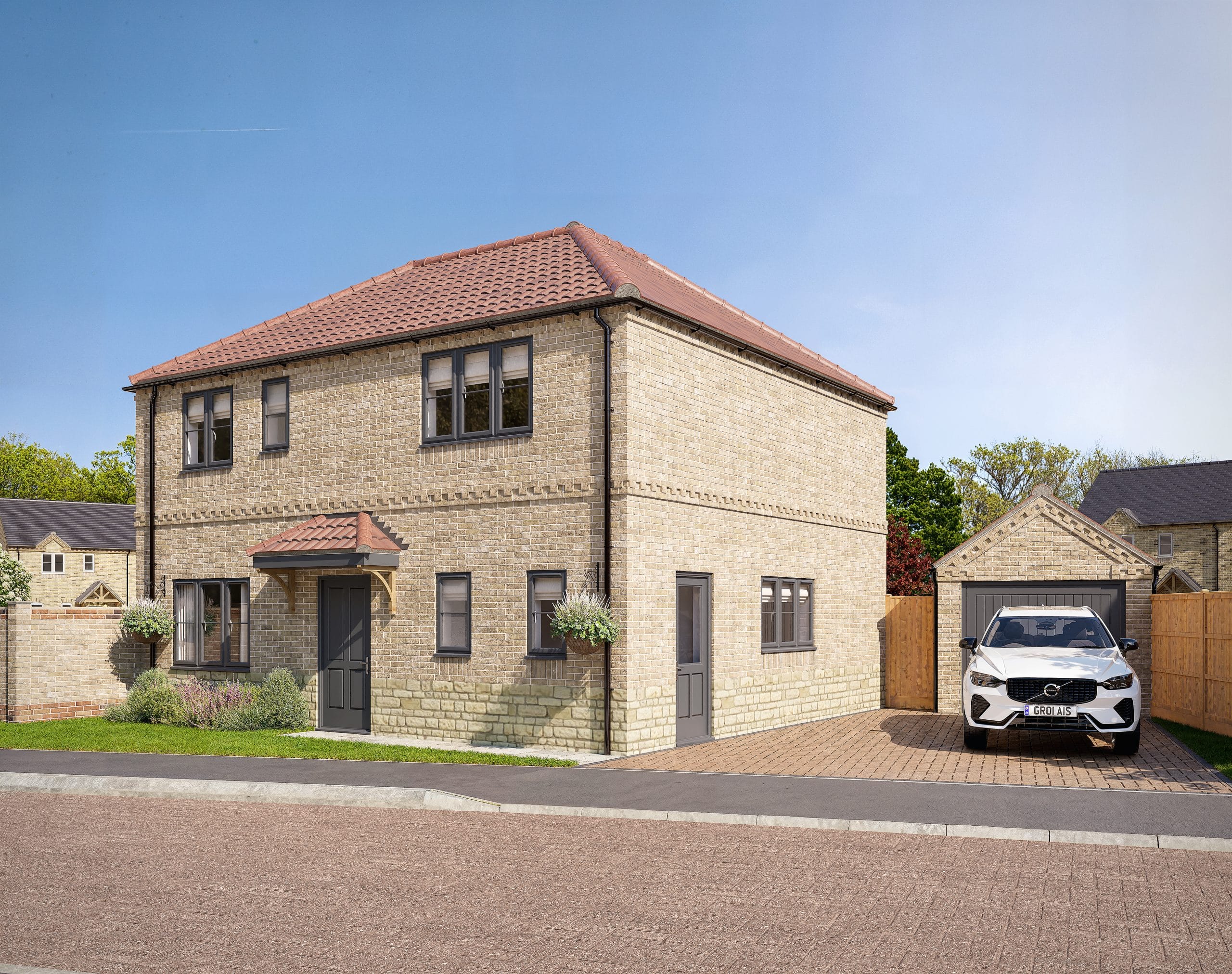 CGI of the front of the Balmoral home built by Truelove Properties & Construction